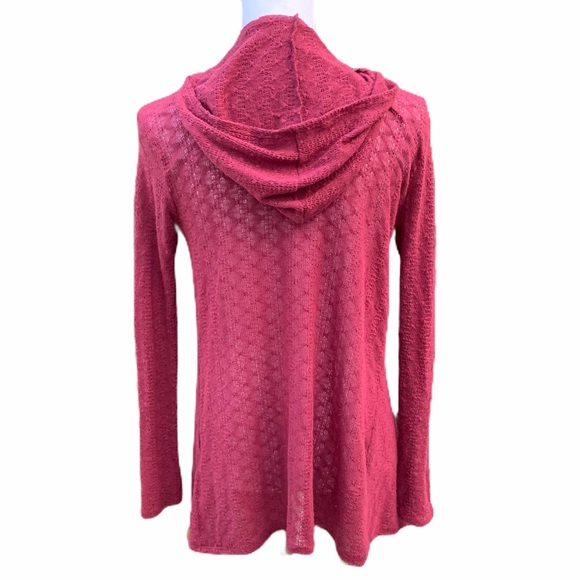 Volcom Open Front Cardigan Size XS Dark Red - Picture 2 of 7